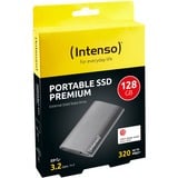 Intenso 128GB Premium Antracita, Unidad de estado sólido antracita, 128 GB, 1.8", USB tipo A, 3.2 Gen 1 (3.1 Gen 1), 320 MB/s, Antracita