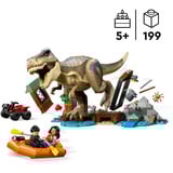 LEGO Jurassic World Huida por el Río y T. rex a la Caza, Juegos de construcción Juego de construcción, 5 año(s), Plástico, 199 pieza(s), 505 g