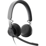 Logitech Zone Wired UC Auriculares Alámbrico Diadema Llamadas/Música USB Tipo C Grafito, Auriculares con micrófono gris/Negro, Alámbrico, Llamadas/Música, 20 - 16000 Hz, 211 g, Auriculares, Grafito