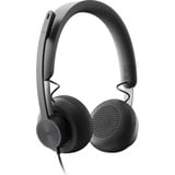 Logitech Zone Wired UC Auriculares Alámbrico Diadema Llamadas/Música USB Tipo C Grafito, Auriculares con micrófono gris/Negro, Alámbrico, Llamadas/Música, 20 - 16000 Hz, 211 g, Auriculares, Grafito