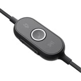 Logitech Zone Wired UC Auriculares Alámbrico Diadema Llamadas/Música USB Tipo C Grafito, Auriculares con micrófono gris/Negro, Alámbrico, Llamadas/Música, 20 - 16000 Hz, 211 g, Auriculares, Grafito