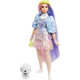 Mattel Extra Doll #2 in Shimmery Look with Pet Puppy, Muñecos Muñeca fashion, Femenino, 3 año(s), Chica, 215,9 mm, Multicolor