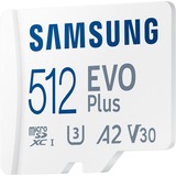 SAMSUNG EVO Plus 512 GB microSDXC (2024), Tarjeta de memoria blanco