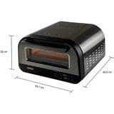 Unold 68816 fabricante de pizza y hornos 1 Pizza(s) 1700 W Plata, Horno de pizza acero fino/Negro, 1 Pizza(s), Plata, Acero inoxidable, 30 cm, Digital, 450 °C