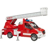 bruder MB Sprinter Bomberos con módulo de luz y sonido, Automóvil de construcción rojo/blanco