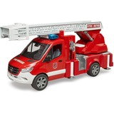 bruder MB Sprinter Bomberos con módulo de luz y sonido, Automóvil de construcción rojo/blanco