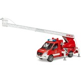 bruder MB Sprinter Bomberos con módulo de luz y sonido, Automóvil de construcción rojo/blanco