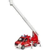 bruder MB Sprinter Bomberos con módulo de luz y sonido, Automóvil de construcción rojo/blanco