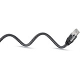 goobay Cable Ethernet USB-A 3.2 Gen1 conector > conector RJ-45 negro/Plateado