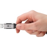 goobay Cable Ethernet USB-A 3.2 Gen1 conector > conector RJ-45 negro/Plateado