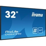 iiyama LH3241S-B2 pantalla de señalización Diseño de quiosco 80 cm (31.5") LED 350 cd / m² Full HD Negro 24/7, Pantalla de gran formato negro brillante, Diseño de quiosco, 80 cm (31.5"), LED, 1920 x 1080 Pixeles, 24/7