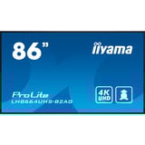 iiyama LH8664UHS-B2AG, Pantalla de gran formato negro (mate)