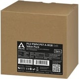 ARCTIC P12 PWM PST A-RGB 0dB Carcasa del ordenador Ventilador 12 cm Negro, Blanco 3 pieza(s) negro/Transparente, Ventilador, 12 cm, 2000 RPM, 48,8 cfm, 82,91 m³/h, Negro, Blanco