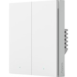 Aqara Interruptor de pared inteligente H1 - dos interruptores basculantes con conductor neutro, Botón blanco