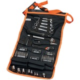 BLACK+DECKER Set de mecánico con bolsa con ruedas, 76 piezas, Kit de herramientas negro/Naranja