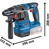 Bosch GBH 18V-22 PROFESSIONAL SDS Plus, Martillo perforador azul/Negro, SDS Plus, 2,2 cm, 1050 RPM, 1,9 J, 4675 ppm, 4 - 12 mm