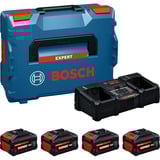 Bosch Set de inicio EXPERT 18V, 2x EXBA 18V-80/-55 + cargador EXAL18V2-320, Conjunto negro
