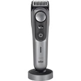 Braun BeardTrimmer BT9420 Batería 40 2 cm Mojado y seco Negro, Gris, Cortapelo para barba gris, Lavable, Batería, Negro, Gris