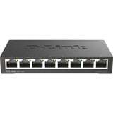 D-Link DGS-108 Negro, Interruptor/Conmutador negro, Bidireccional completo (Full duplex)