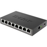 D-Link DGS-108 No administrado L2 Gigabit Ethernet (10/100/1000) Negro, Interruptor/Conmutador negro, No administrado, L2, Gigabit Ethernet (10/100/1000), Bidireccional completo (Full duplex)