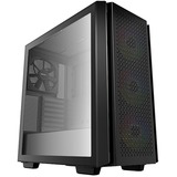 DeepCool CG560 Airflow ARGB Cristal templado lateral, Cajas de torre negro, Midi Tower, PC, Negro, ATX, EATX, micro ATX, Mini-ITX, ABS, SPCC, Vidrio templado, Juego