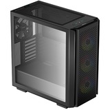 DeepCool CG560 Airflow ARGB Cristal templado lateral, Cajas de torre negro, Midi Tower, PC, Negro, ATX, EATX, micro ATX, Mini-ITX, ABS, SPCC, Vidrio templado, Juego