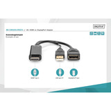 Digitus AK-330101-002-S, Adaptador negro