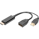 Digitus Adaptador 4K HDMI a DisplayPort negro
