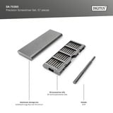 Digitus Juego de destornilladores para mecánica de precisión, Conjuntos de bits gris