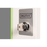 Digitus Puerta frontal de vidrio para carcasa de pared de 19" 16U serie Unique, Panel frontal gris