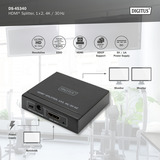 Digitus Splitter HDMI 4K, 1x2 negro