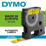 Dymo D1 - Etiquetas estándar - Negro sobre amarillo - 12mm x 7m, Cinta de escritura Negro sobre amarillo, Poliéster, Bélgica, -18 - 90 °C, DYMO, LabelManager, LabelWriter 450 DUO