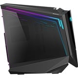 GIGABYTE AORUS C700 GLASS Caja de PC – Torre completa, compatible con hasta E-ATX y radiadores de 420 mm, 5 ventiladores de 120 mm preinstalados, USB 3.1 Tipo-C, RGB Fusion, Caja de torre grande negro, compatible con hasta E-ATX y radiadores de 420 mm, 5 ventiladores de 120 mm preinstalados, USB 3.1 Tipo-C, RGB Fusion, Full Tower, PC, Negro, ATX, EATX, micro ATX, Mini-ITX, Aluminio, Vidrio, Plástico, Acero, Juego