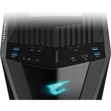 GIGABYTE AORUS C700 GLASS Caja de PC – Torre completa, compatible con hasta E-ATX y radiadores de 420 mm, 5 ventiladores de 120 mm preinstalados, USB 3.1 Tipo-C, RGB Fusion, Caja de torre grande negro, compatible con hasta E-ATX y radiadores de 420 mm, 5 ventiladores de 120 mm preinstalados, USB 3.1 Tipo-C, RGB Fusion, Full Tower, PC, Negro, ATX, EATX, micro ATX, Mini-ITX, Aluminio, Vidrio, Plástico, Acero, Juego