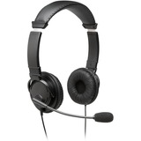 Kensington Auriculares USB-A clásicos con micrófono, Auriculares con micrófono negro, Alámbrico, Llamadas/Música, 163 g, Auriculares, Negro