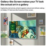 LG 65LX7B6LA.AEEQ (Gallery TV), QNED TV plateado/Negro, 165,1 cm (65"), 3840 x 2160 Pixeles, QNED MiniLED, Smart TV, Wifi, Negro