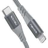 Nevox 1885 cable de conector Lightning 1 m Gris, Plata plateado/Gris, 1 m, Lightning, USB C, Macho, Macho, Gris, Plata