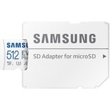 SAMSUNG EVO Plus 512 GB MicroSDXC UHS-I Clase 10, Tarjeta de memoria blanco, 512 GB, MicroSDXC, Clase 10, UHS-I, 130 MB/s, 130 MB/s