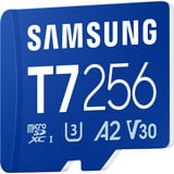Samsung T7 microSDXC 256 GB, Tarjeta de memoria azul