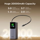 UGREEN PB726 Powerbank de 20.000mAh 165W con cable retráctil, Banco de potencia 