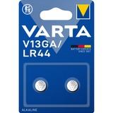 VARTA 04276 Batería de un solo uso LR44 Alcalino Batería de un solo uso, LR44, Alcalino, 1,5 V, 2 pieza(s), 155 mAh