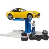 bruder bworld centro de servicio PKW + bruder Roadster, Vehículo de juguete 