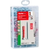 fischer Caja Meister DUOPOWER + tornillo, Pasador gris claro/Rojo
