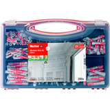 fischer Caja Meister XL Edificio antiguo + tornillos, Pasador gris claro/Rojo
