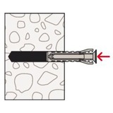 fischer Tacos SX Plus 12x60 en cubo, Pasador gris claro