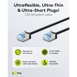 goobay Cable de parche ultraflexible Cat.6a slim, U/FTP negro