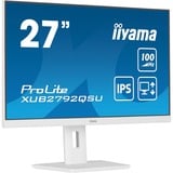 iiyama ProLite XUB2792QSU-W6 pantalla para PC 68,6 cm (27") 2560 x 1440 Pixeles Quad HD LED Blanco, Monitor LED blanco (mate), 68,6 cm (27"), 2560 x 1440 Pixeles, Quad HD, LED, 0,4 ms, Blanco