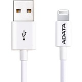 ADATA AMFIPL-1M-CWH cable de conector Lightning Blanco blanco, 1 m, Lightning, USB A, Macho, Macho, Blanco
