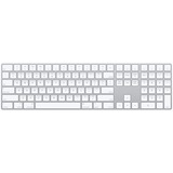 Apple MQ052LB/A teclado Bluetooth QWERTY Inglés de EE. UU. Blanco plateado/blanco, Completo (100%), Inalámbrico, Bluetooth, QWERTY, Blanco
