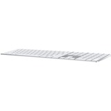 Apple MQ052LB/A teclado Bluetooth QWERTY Inglés de EE. UU. Blanco plateado/blanco, Completo (100%), Inalámbrico, Bluetooth, QWERTY, Blanco